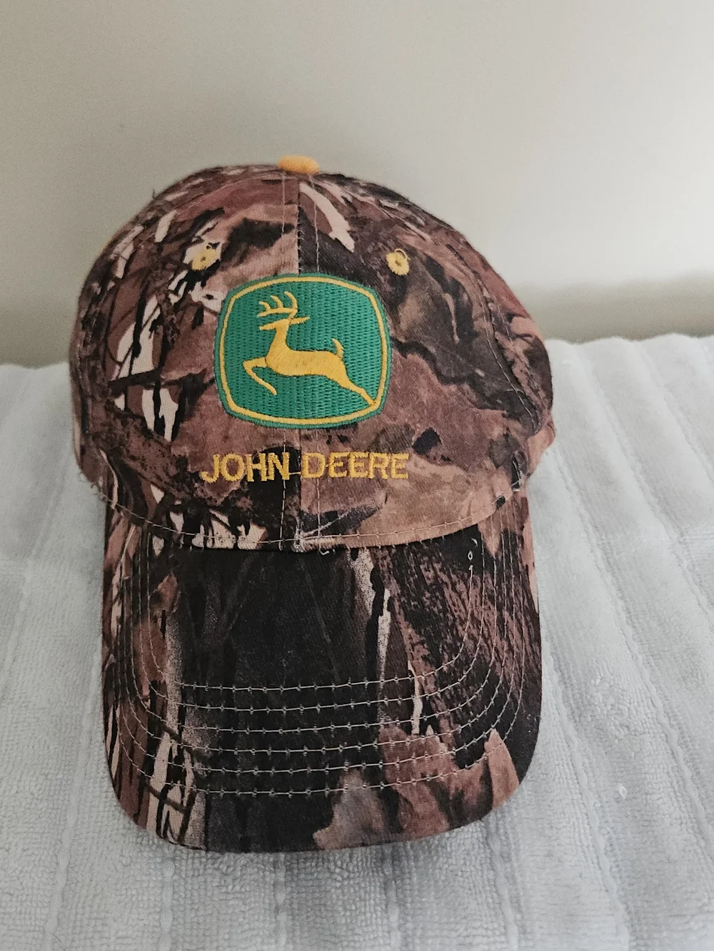 John Deere Camo Adjustable Baseball Cap Hat, Agriculture Theme